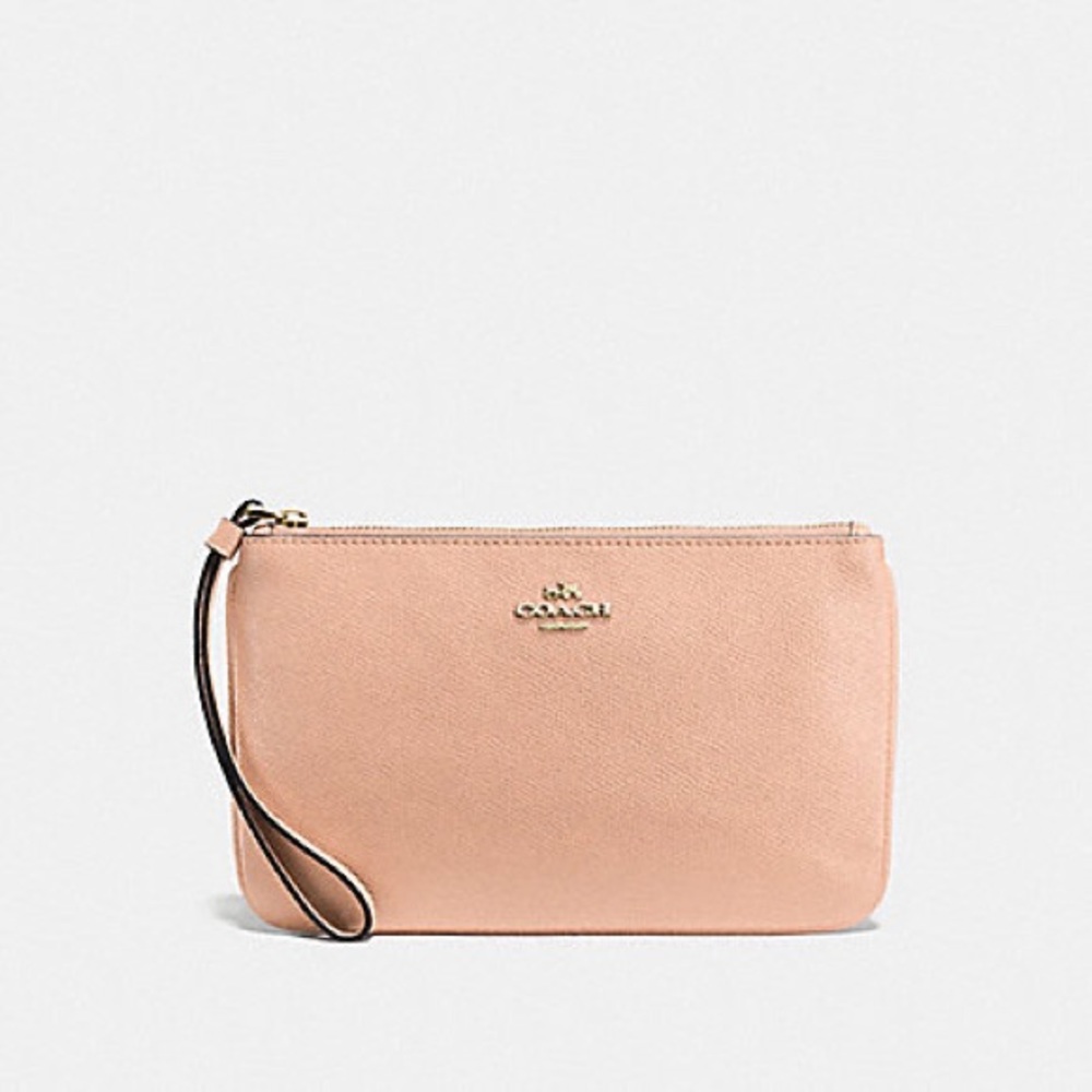 Large Wristlet in Crossgrain leather
